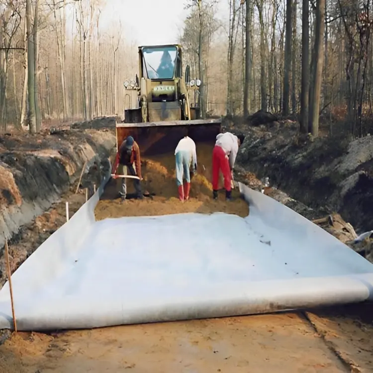 Geotextile road fabric